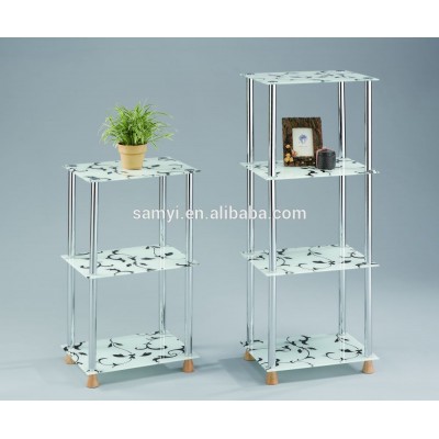 Metal Glass Shelf Stand