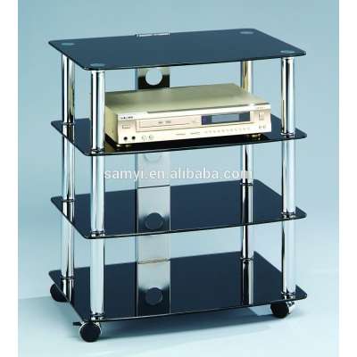 Glass TV Stereo Trolley Cart