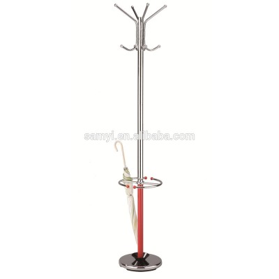 Metal clothes stand with umbrella holder