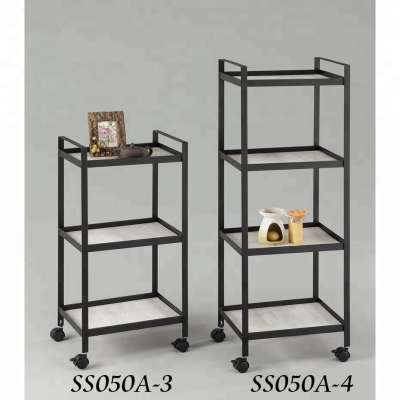 Metal Wooden Book Shelf with wheels